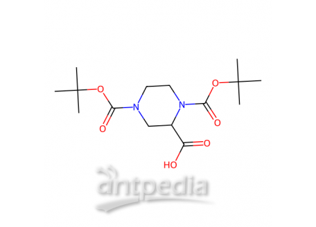1,4-二-Boc-哌嗪-2-羧酸，181955-79-3，97%