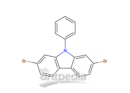2,7-二溴-9-苯基咔唑，444796-09-2，98%