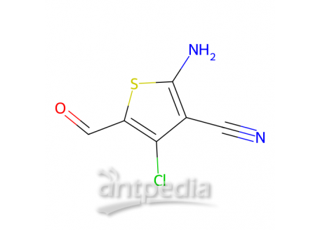 2-氨基-4-氯-3-氰基-5-甲酰基噻吩，104366-23-6，90%