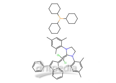 三环己基磷[3-苯基-1H吲哚-1-亚基][1,3-二(2,4,6-三甲苯)-4,5-二氢咪唑]钌(II)二氯化物，536724-67-1，98%