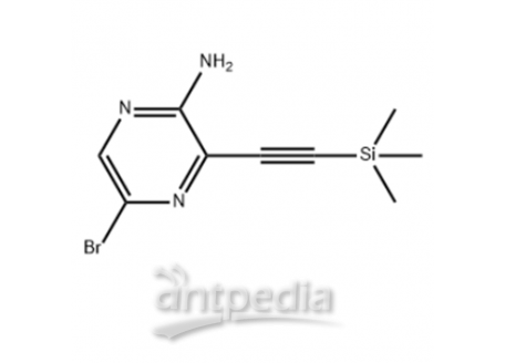 3-[(三甲基硅基)炔基]-5-溴吡嗪-2-胺，875781-41-2，97%