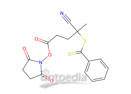 4-氰基-4-(苯基硫代羰基硫基)戊酸N-琥珀酰亚胺酯，864066-74-0，95%