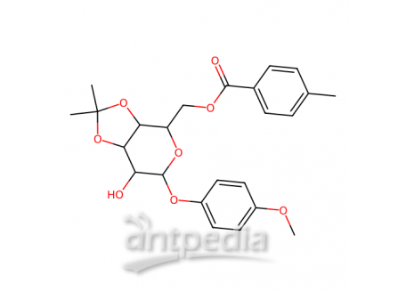 4-甲氧苯基-3,4-O-异亚丙基-6-O-(4-甲基苯甲酰基)-β-D-吡喃半乳糖苷，1820580-75-3，98%