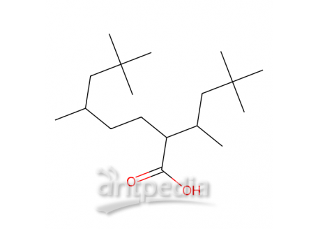 异硬脂酸(=2,2,4,8,10,10-六甲基十一烷-5-羧酸)，54680-48-7，>90.0%(GC)