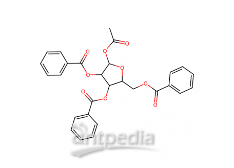 1-乙酰氧基-2,3,5-三苯甲酰氧基-β-L-呋喃核糖，3080-30-6，>98.0%(HPLC)