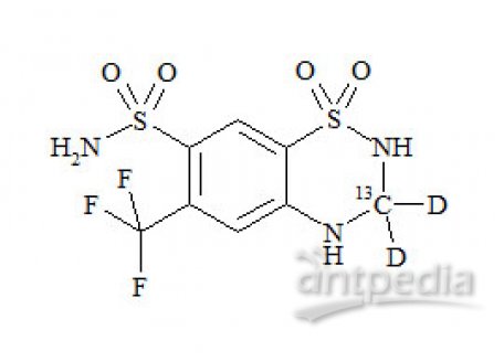 PUNYW27409393 Hydroflumethiazide-13C-d2