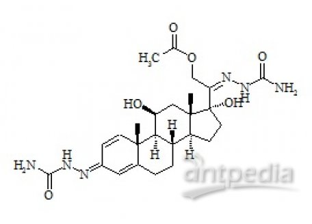 PUNYW4639600 11-beta, 17-dihydroxypregna-1,4?diene-3,20-disemicarbazone-21-yl acetate