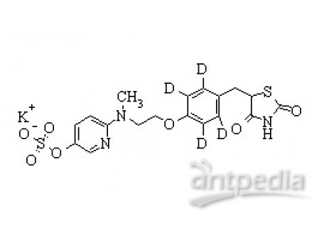 PUNYW21826147 5-Hydroxy rosiglitazone-d4 sulphate potassium salt