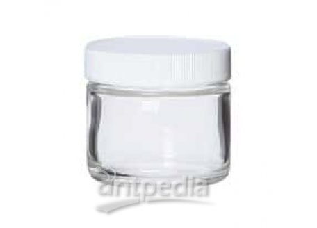 Cole-Parmer Straight-Side Glass Jar, Level 3, Amber, 250 mL; 12/Cs