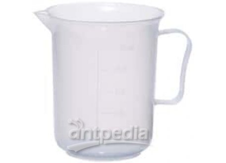 Cole-Parmer elements Plastic Beaker with Handle, Translucent Polypropylene, 1000 mL, 5/pk