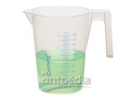 Corning 1015P-2L PP Graduated Beakers with Handle and Spout, 2 L, 8/Cs