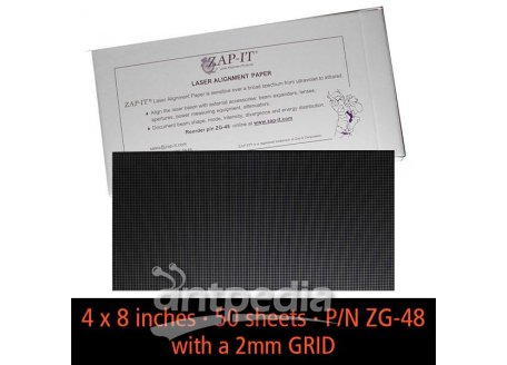 ZAPZAP-IT带网格的激光校准纸4 x 8英寸