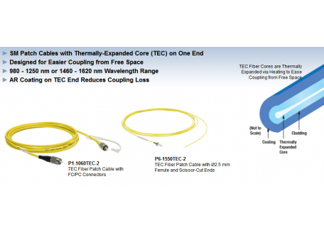Thorlabs热膨胀芯(TEC)光纤跳线