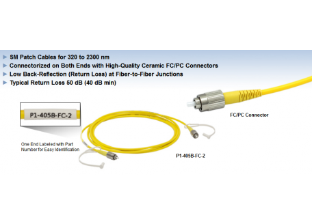 Thorlabs单模光纤跳线，FC/PC接头