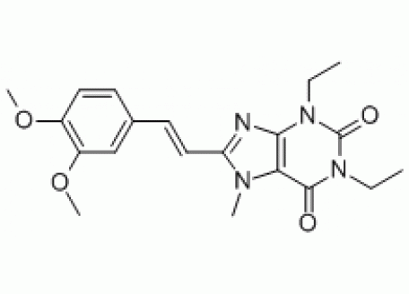 E822285-100mg 8-[(E)-2-(3,4-二甲氧基苯基)乙烯基]-1,3-二乙基-7-甲基嘌呤-2,6-二酮,99%