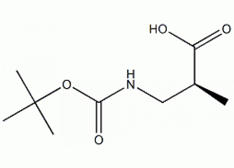S841912-100mg (S)-3-((叔丁氧基羰基)氨基)-2-甲基丙酸,97%