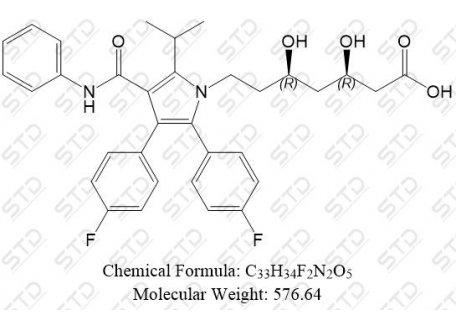 阿托伐他汀杂质15 单体（阿托伐他汀EP杂质C 单体） 693794-20-6 C33H34F2N2O5