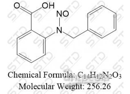 曲尼斯特杂质14 (N-亚硝基-N-苄基邻氨基苯甲酸) 1028-91-7 C14H12N2O3