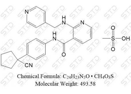 阿帕替尼 甲磺酸盐 1218779-75-9 C24H23N5O • CH4O3S