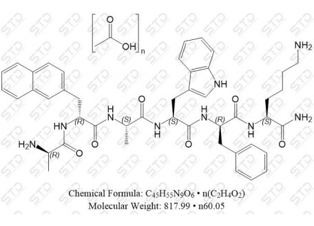 普拉莫瑞林 醋酸盐 158861-67-7(free base) C45H55N9O6 • n(C2H4O2)