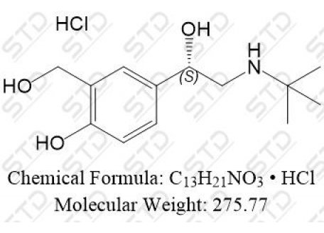 沙丁胺醇杂质15 盐酸盐 (沙丁胺醇S异构体 盐酸盐) 50293-91-9 C13H21NO3 • HCl
