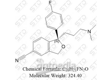 西酞普兰杂质1 单体(R异构体 单体) 128196-02-1 C20H21FN2O