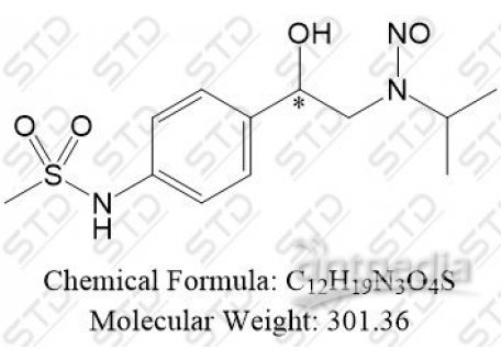 索他洛尔杂质9 (N-亚硝基索他洛尔) 134720-07-3 C12H19N3O4S