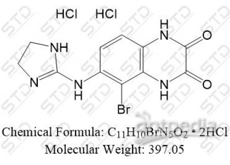 溴莫尼定杂质9 双盐酸盐 182627-95-8 (free base) C11H10BrN5O2 • 2HCl