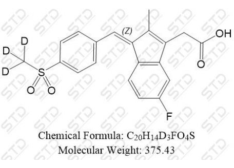 舒林酸杂质2-d3 (舒林酸EP杂质B-d3) 250608-67-4  C20H14D3FO4S