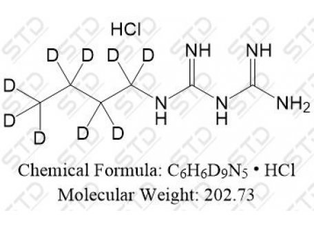 丁双胍盐酸盐-d9 1215700-80-3 C6H6D9N5 • HCl