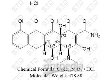 强力霉素杂质2 盐酸盐（强力霉素EP杂质B 盐酸盐） 3963-95-9 C22H22N2O8 • HCl