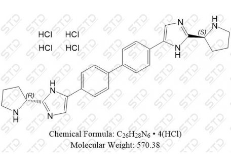 达卡他韦杂质14 四盐酸盐 1447940-83-1 C26H28N6 • 4(HCl)