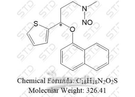 度洛西汀杂质48 (N-Nitroso (±)-度洛西汀) 2680527-91-5 C18H18N2O2S