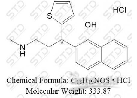 度洛西汀杂质5 盐酸盐（度洛西汀EP杂质E 盐酸盐） 1033719-36-6 C18H19NOS • HCl