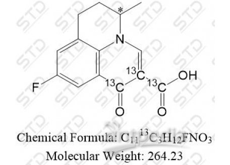 氟甲喹-13C3 1185049-09-5 C1113C3H12FNO3