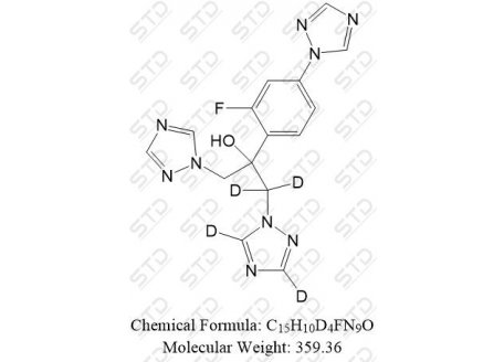氟康唑杂质2-d4 1794817-03-0 C15H10D4FN9O