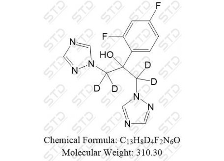 氟康唑-d4 1124197-58-5 C13H8D4F2N6O