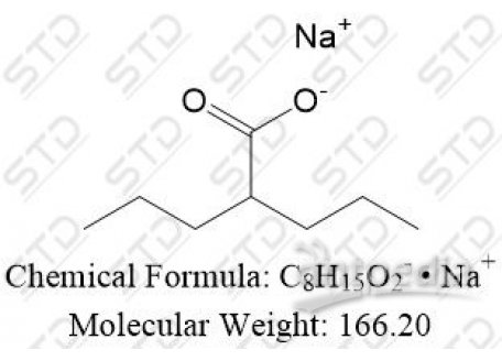 丙戊酸 钠盐 1069-66-5 C8H15O2- • Na+