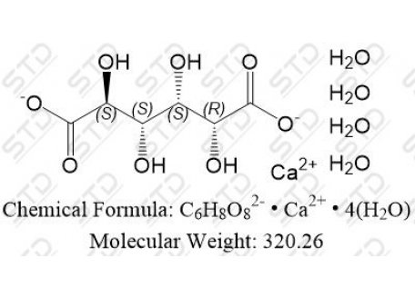 D-葡萄糖醛酸杂质6 钙盐四水合物 5793-89-5 C6H8O82- • Ca2+ • 4(H2O)