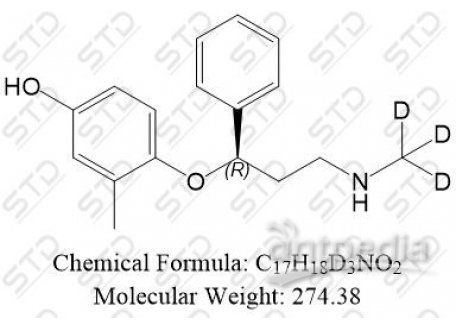 托莫西汀杂质39-d3 (4-羟基托莫西汀-d3) 1217686-14-0 C17H18D3NO2