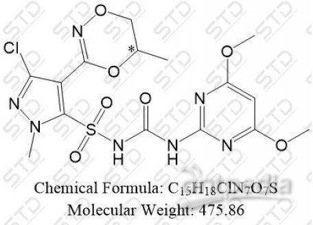 吡嘧磺隆杂质4 (双醚氯吡嘧磺隆) 868680-84-6 C15H18ClN7O7S