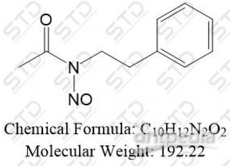 格列吡嗪杂质40 (N-亚硝基 N-苯乙基乙酰胺) 14300-08-4 C10H12N2O2