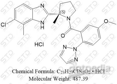 奈莫雷生 盐酸盐 1792993-84-0 C23H23ClN6O2 • HCl