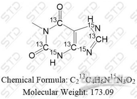 黄嘌呤杂质47-13C4，15N3 1173018-69-3  C213C4H6N15N3O2