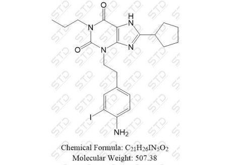 黄嘌呤杂质124 116370-32-2  C21H26IN5O2