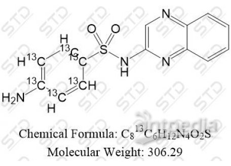 磺胺二甲嘧啶杂质13-13C6 1202864-52-5 C813C6H12N4O2S