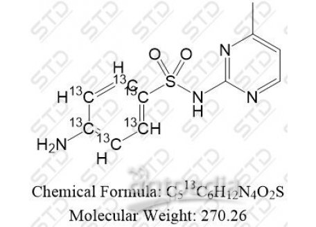 磺胺二甲嘧啶杂质1-13C6 (磺胺嘧啶EP杂质A-13C6) 1196157-80-8 C513C6H12N4O2S
