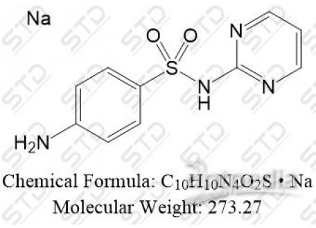 磺胺嘧啶 钠盐 547-32-0 C10H10N4O2S • Na