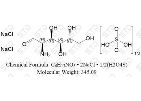 盐酸氨基葡萄糖杂质37 半硫酸盐 双氯化钠 216447-62-0 C6H13NO5 • 2NaCl • 1/2(H2O4S)