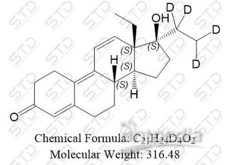 孕三烯酮杂质12-d4 856893-82-8 C21H24D4O2